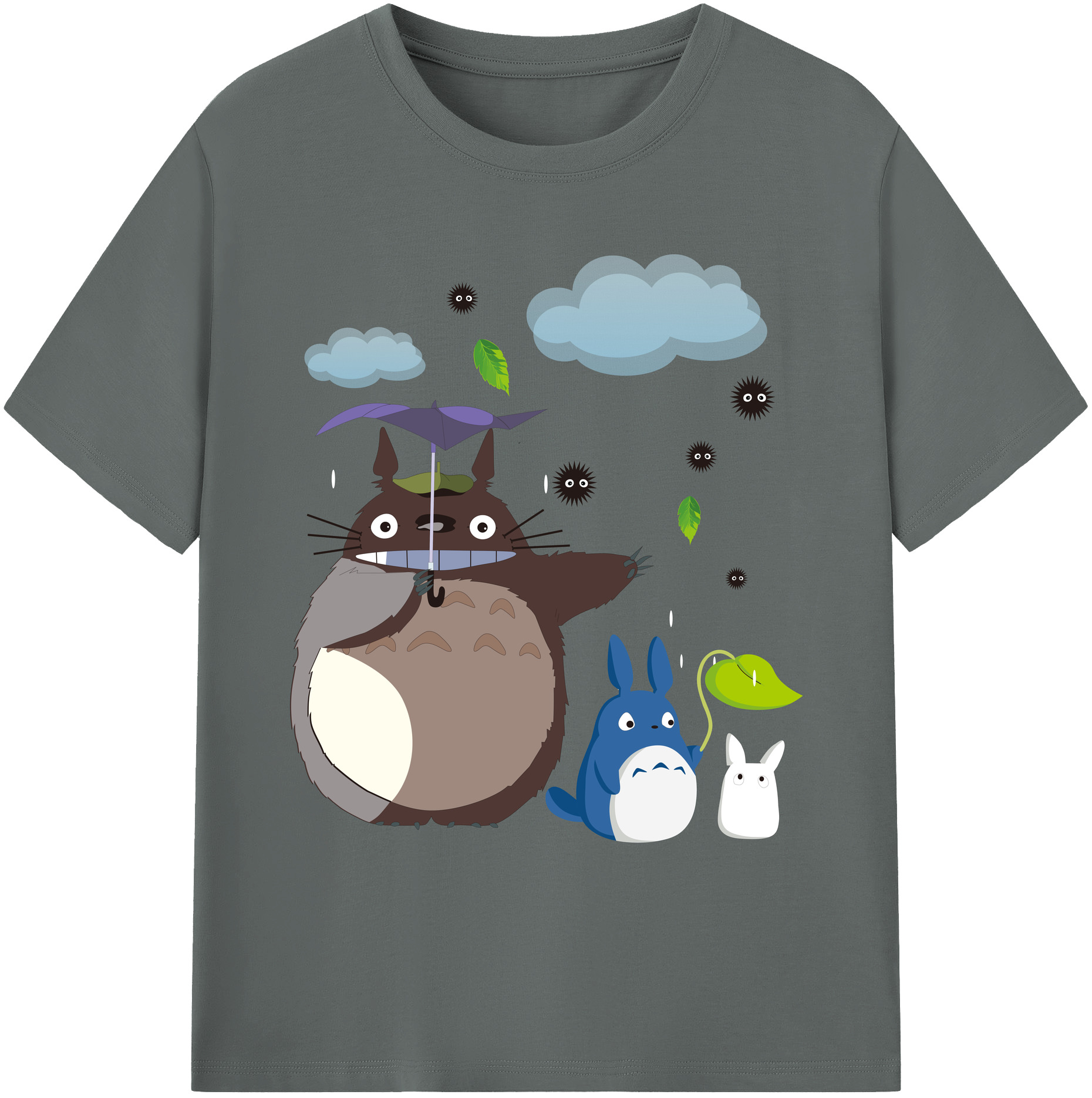 （画像用） となりのトトロ 草壁メイ 草壁サツキ My Neighbor Totoro Satsuki Kusakabe Mei Kusakabe 綿100％ メンズ半袖Tシャツ｜肌触りやわらか＆通気性
